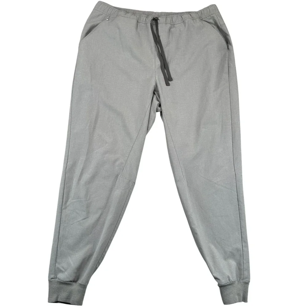 FIGS Technical Collection Jogger Scrub Pants Men XXL Heather Grey Stretch